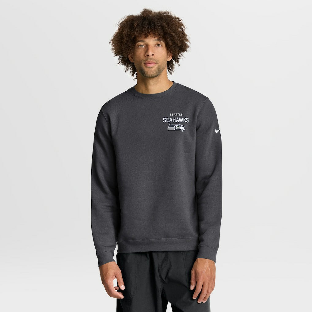 Seattle Seahawks Primetime Club Fleece Pullover Sweatshirt - Anthracite | Nike on sale