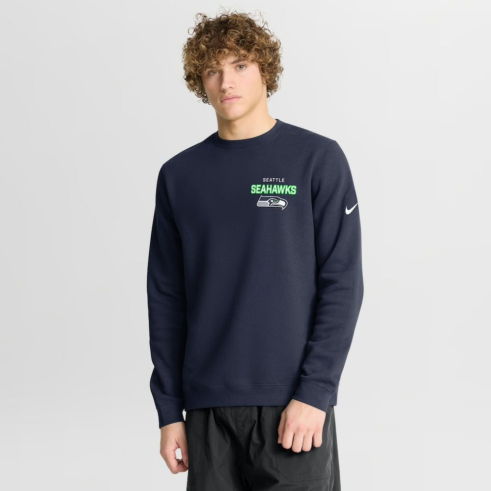 Seattle Seahawks Primetime Club Fleece Pullover Sweatshirt - College Navy | Nike sale