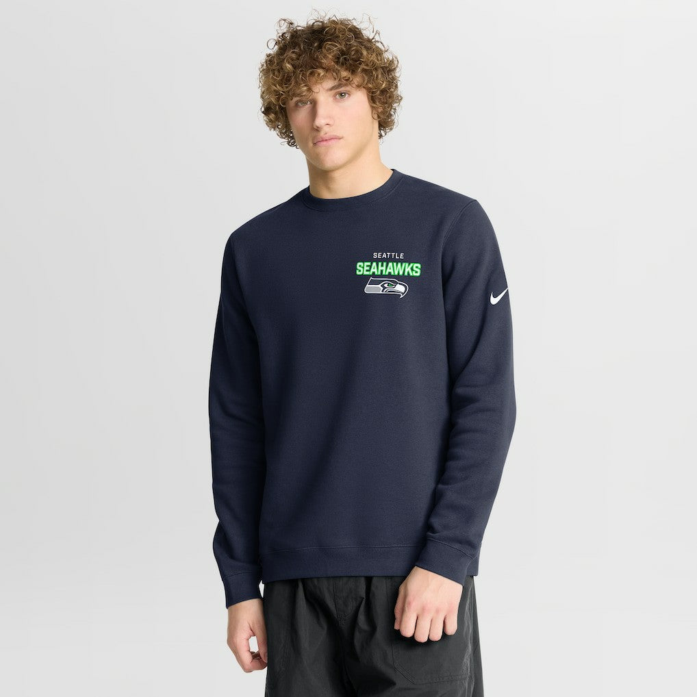 Seattle Seahawks Primetime Club Fleece Pullover Sweatshirt - College Navy | Nike sale