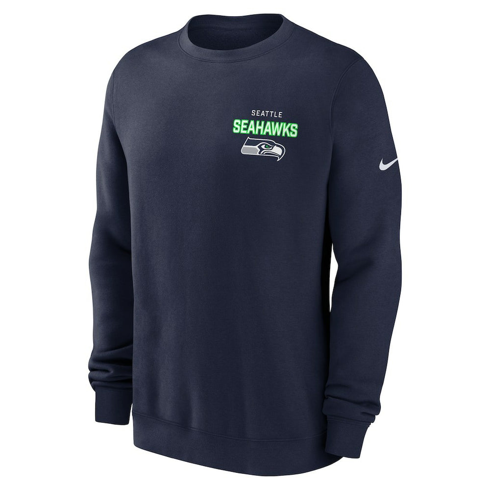 Seattle Seahawks Primetime Club Fleece Pullover Sweatshirt - College Navy | Nike sale