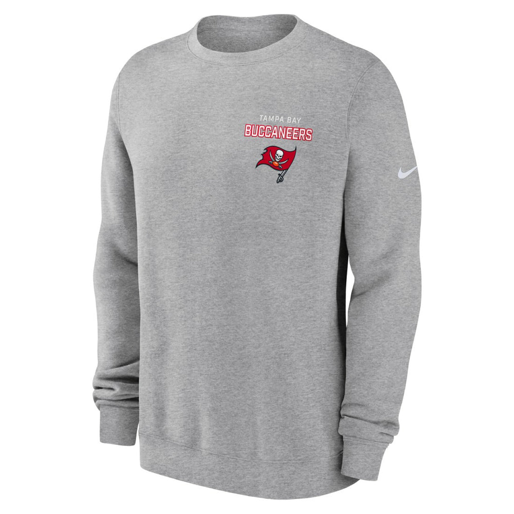 Tampa Bay Buccaneers Primetime Club Fleece Pullover Sweatshirt - Heather Gray | Nike on sale