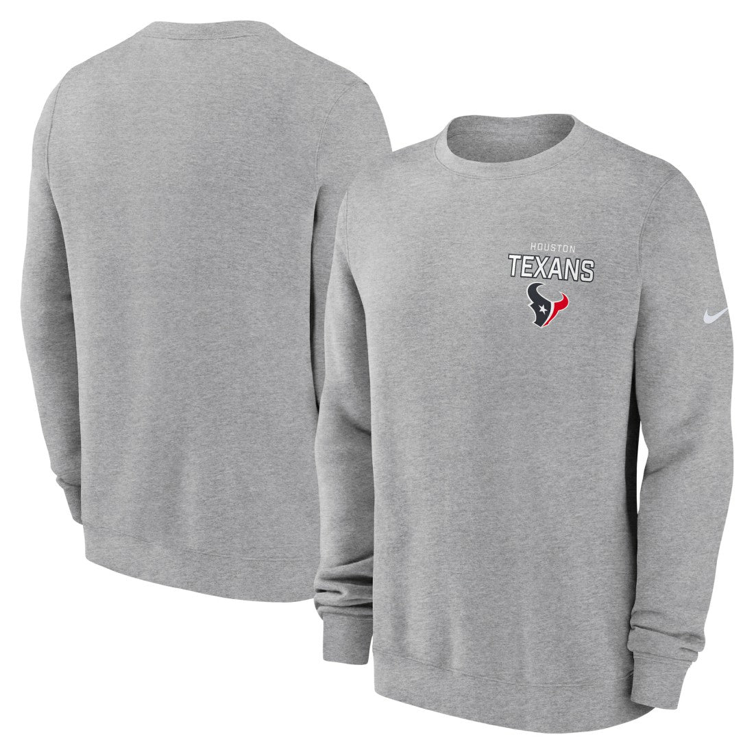 Houston Texans Primetime Club Fleece Pullover Sweatshirt - Heather Gray | Nike sale