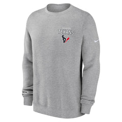 Houston Texans Primetime Club Fleece Pullover Sweatshirt - Heather Gray | Nike sale