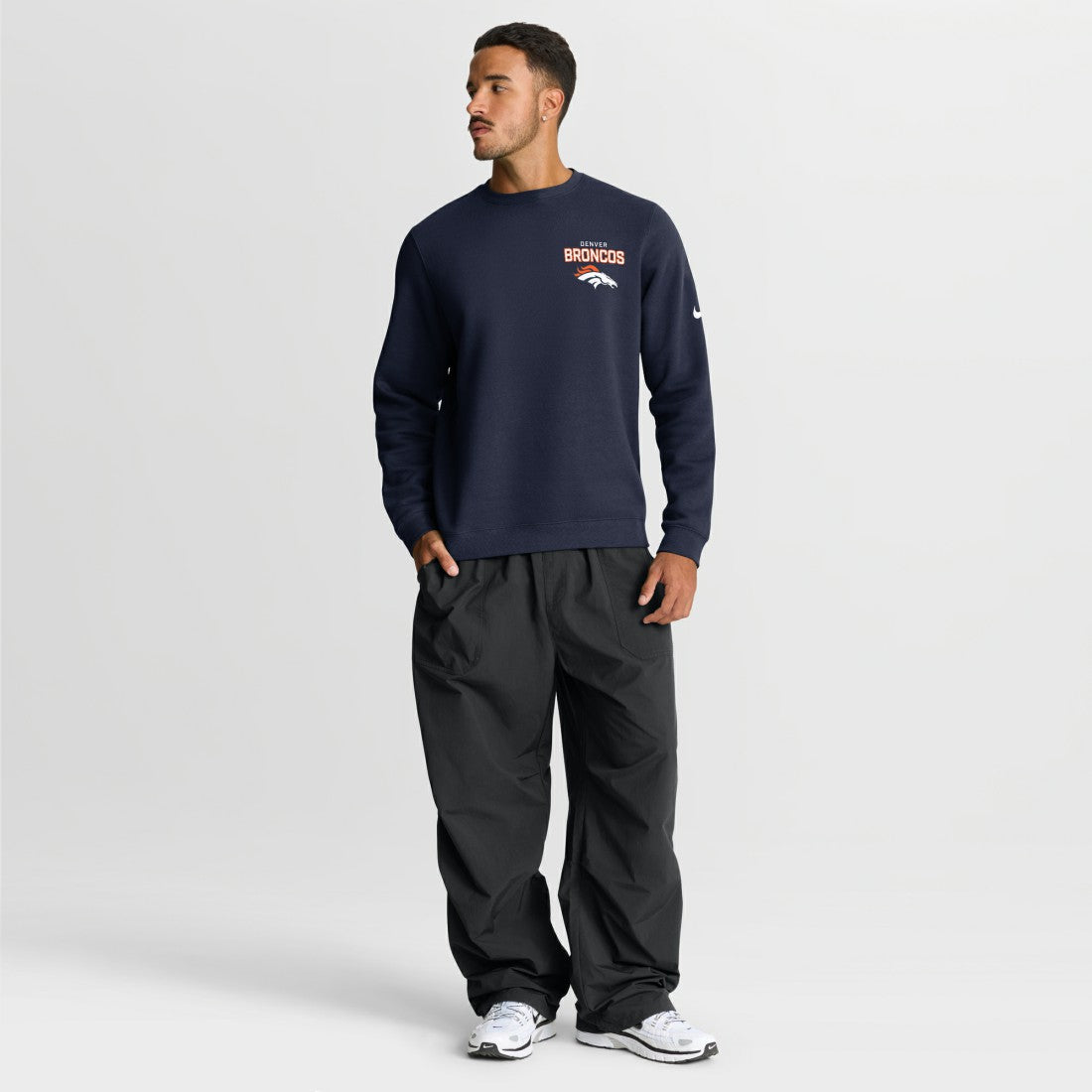 Denver Broncos Primetime Club Fleece Pullover Sweatshirt - Navy | Nike for sale