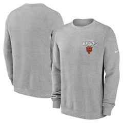 Chicago Bears Primetime Club Fleece Pullover Sweatshirt - Heather Gray | Nike sale