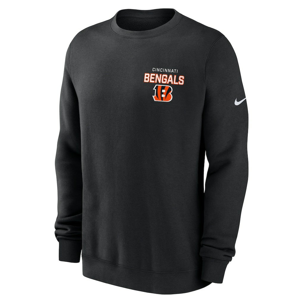 Cincinnati Bengals Primetime Club Fleece Pullover Sweatshirt - Black | Nike outlet