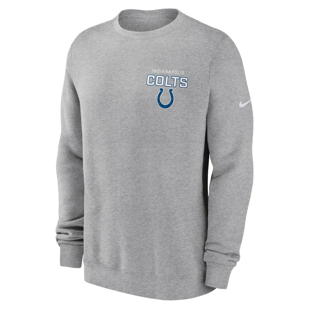 Indianapolis Colts Primetime Club Fleece Pullover Sweatshirt - Heather Gray | Nike on sale