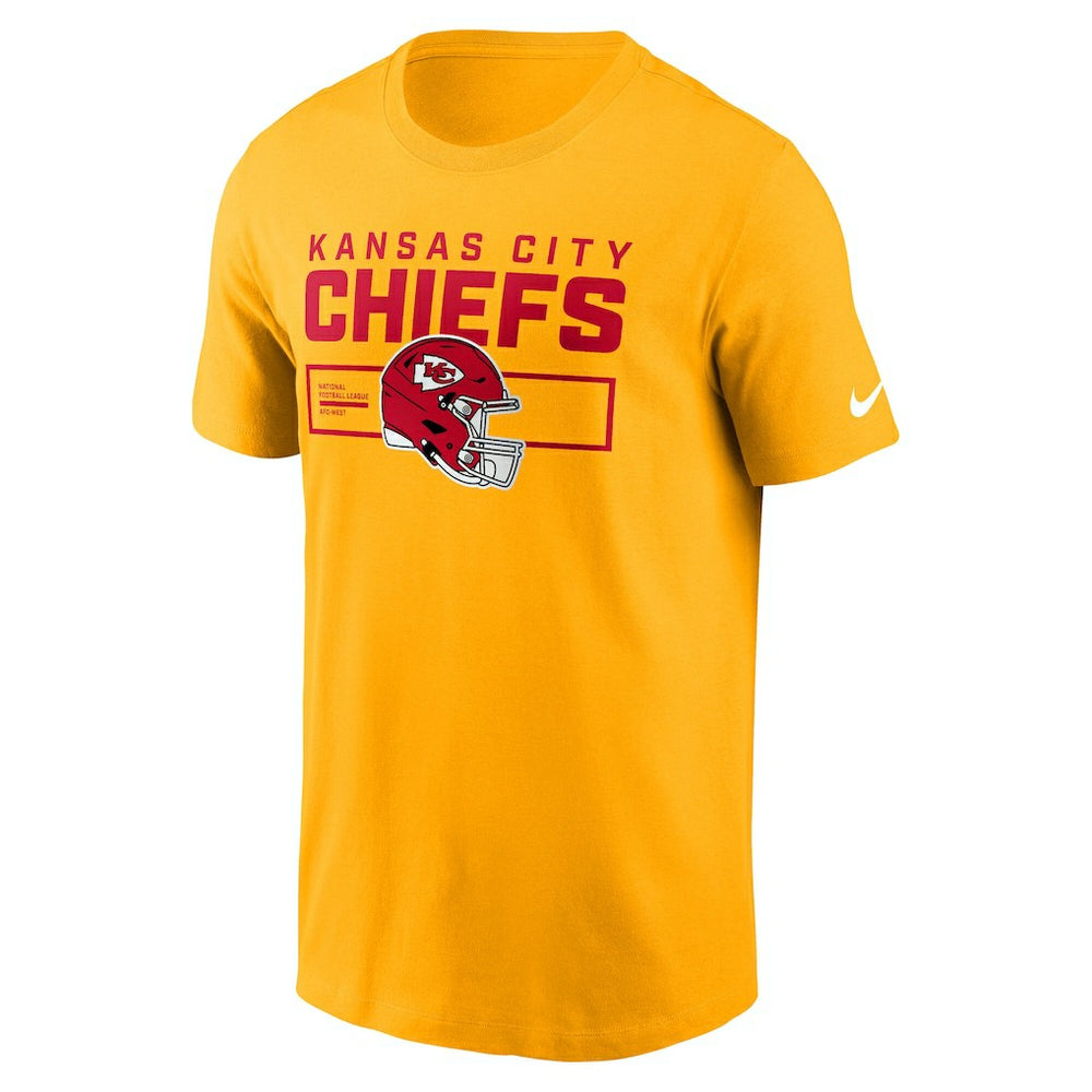 Kansas City Chiefs Primetime Helmet Essential T-Shirt - Gold | Nike for sale