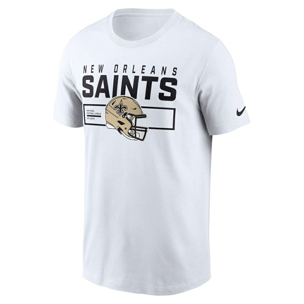 New Orleans Saints Primetime Helmet Essential T-Shirt - White | Nike outlet