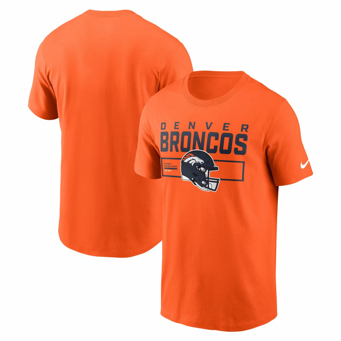 Denver Broncos Primetime Helmet Essential T-Shirt - Orange | Nike discount