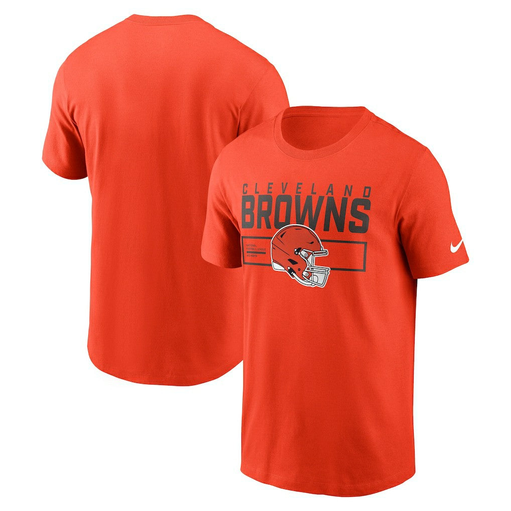 Cleveland Browns Primetime Helmet Essential T-Shirt - Orange | Nike for sale