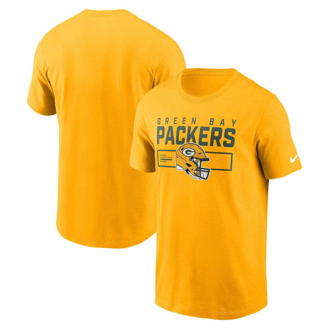 Green Bay Packers Primetime Helmet Essential T-Shirt - Gold | Nike discount