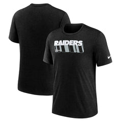 Las Vegas Raiders Long Pass Tri-Blend T-Shirt - Heather Black | Nike on sale