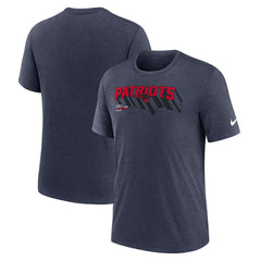 New England Patriots Long Pass Tri-Blend T-Shirt - Heather Navy | Nike on sale