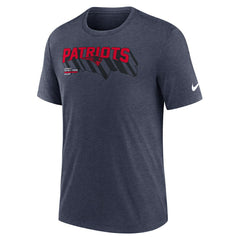 New England Patriots Long Pass Tri-Blend T-Shirt - Heather Navy | Nike on sale