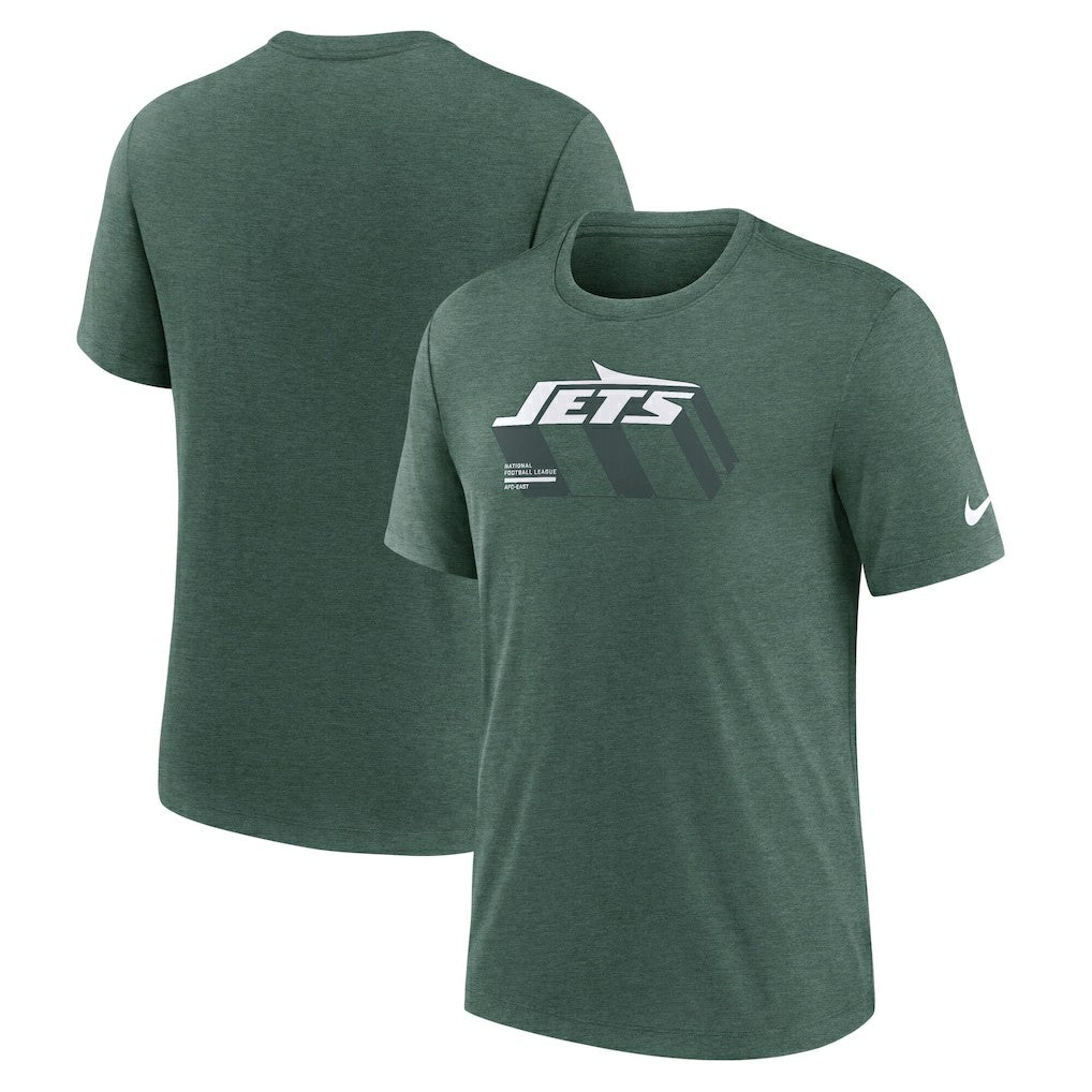 New York Jets Long Pass Tri-Blend T-Shirt - Heather Green | Nike cheap