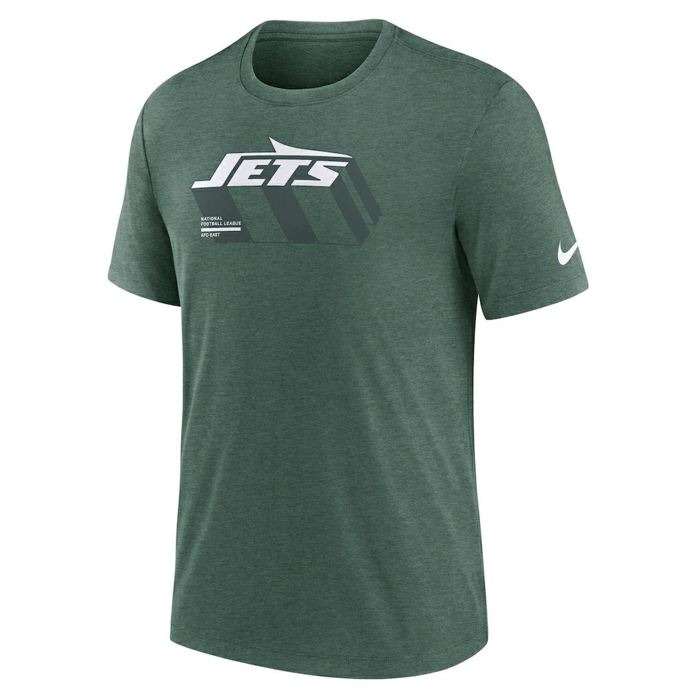 New York Jets Long Pass Tri-Blend T-Shirt - Heather Green | Nike cheap