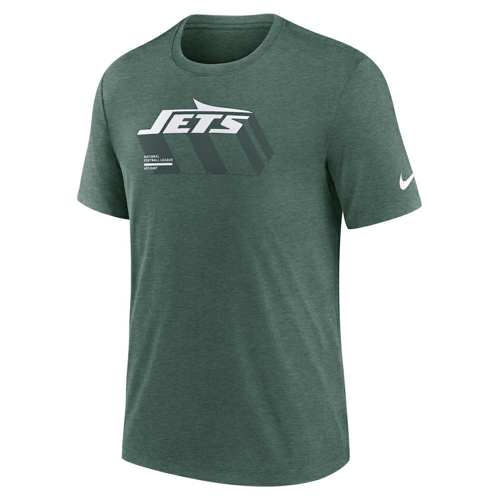 New York Jets Long Pass Tri-Blend T-Shirt - Heather Green | Nike cheap