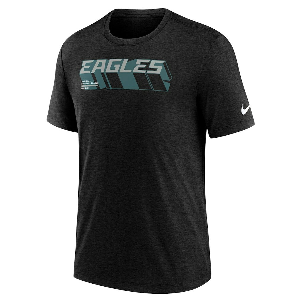 Philadelphia Eagles Long Pass Tri-Blend T-Shirt - Heather Black | Nike outlet