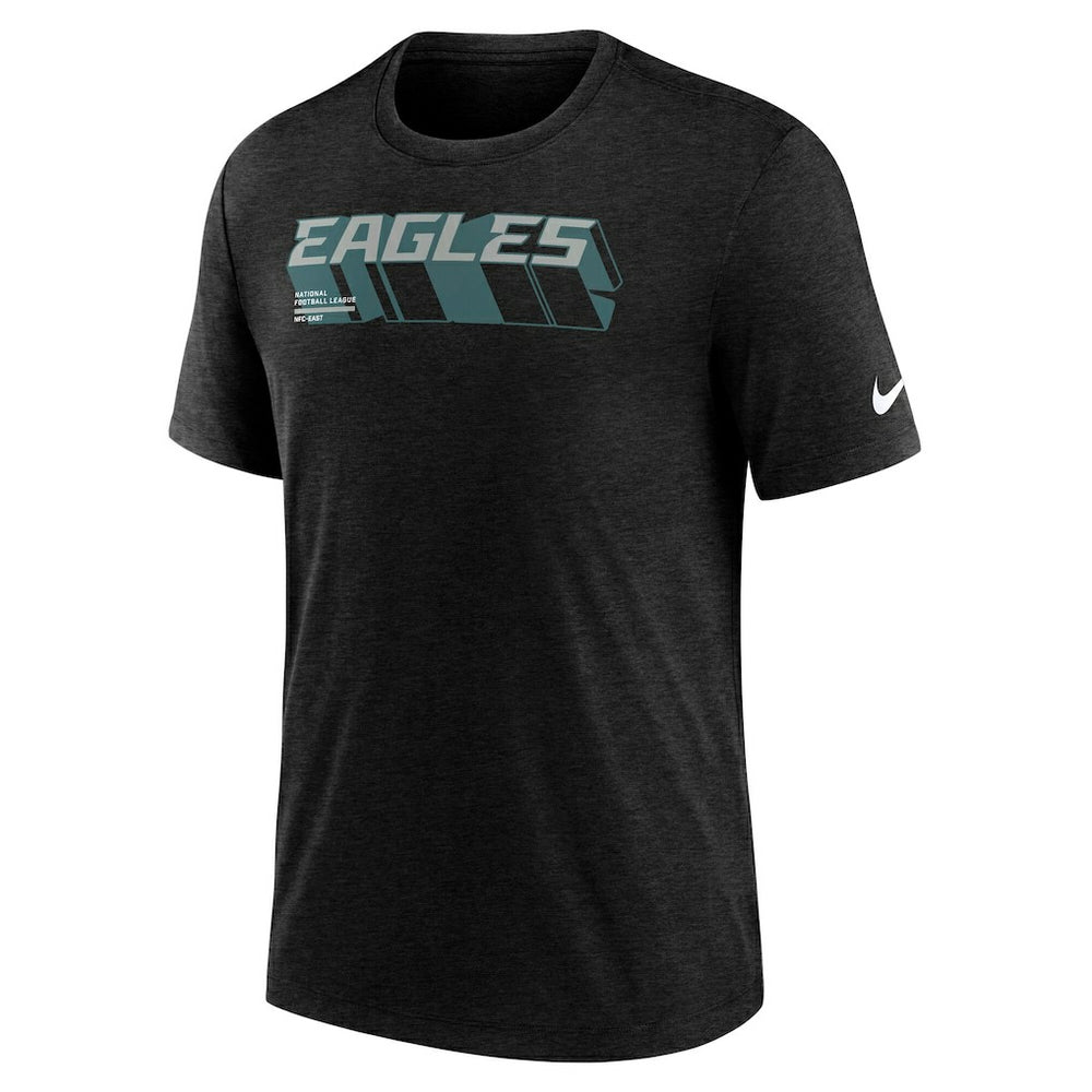 Philadelphia Eagles Long Pass Tri-Blend T-Shirt - Heather Black | Nike outlet