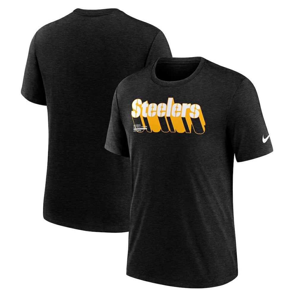 Pittsburgh Steelers Long Pass Tri-Blend T-Shirt - Heather Navy | Nike online