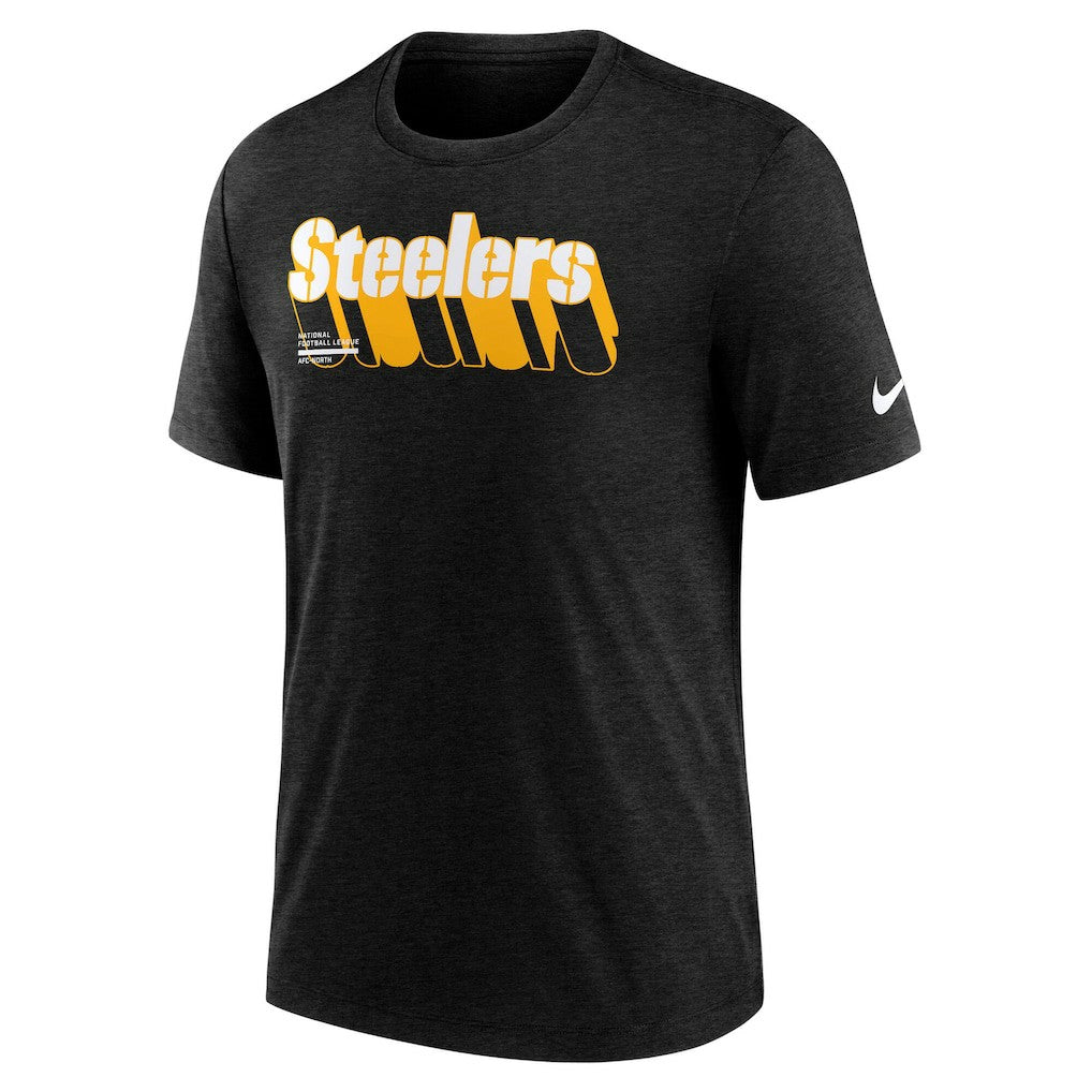 Pittsburgh Steelers Long Pass Tri-Blend T-Shirt - Heather Navy | Nike online