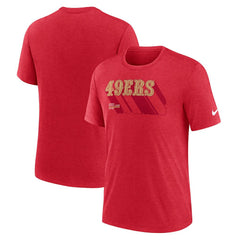 San Francisco 49ers Long Pass Tri-Blend T-Shirt - Heather Scarlet | Nike discount