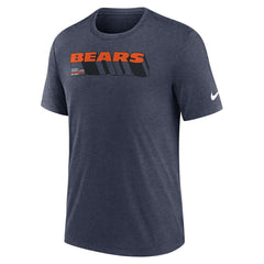 Chicago Bears Long Pass Tri-Blend T-Shirt - Heather Navy | Nike outlet