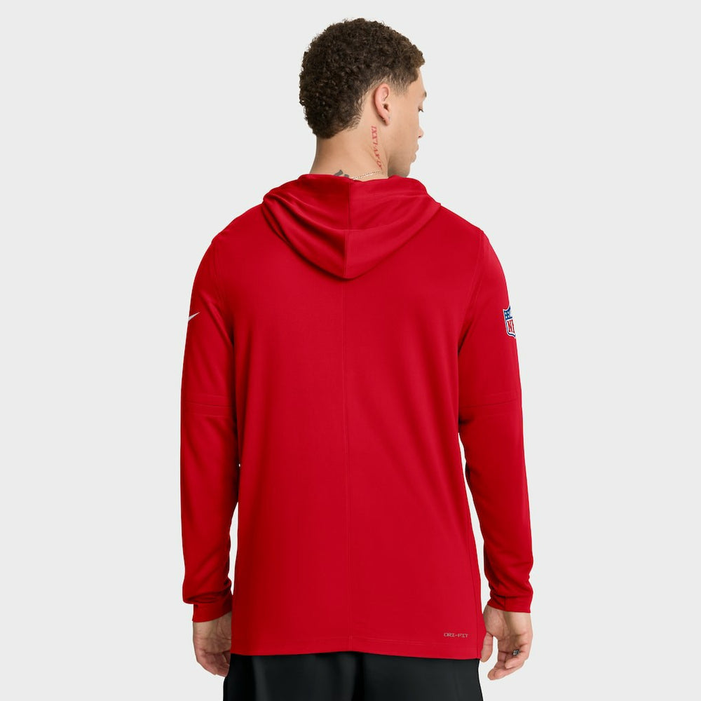 Kansas City Chiefs Big & Tall Sideline Dri-FIT Long Sleeve Hoodie T-Shirt - Red | Nike sale