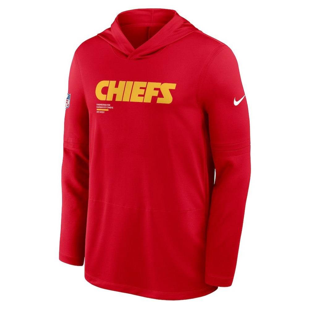 Kansas City Chiefs Big & Tall Sideline Dri-FIT Long Sleeve Hoodie T-Shirt - Red | Nike sale