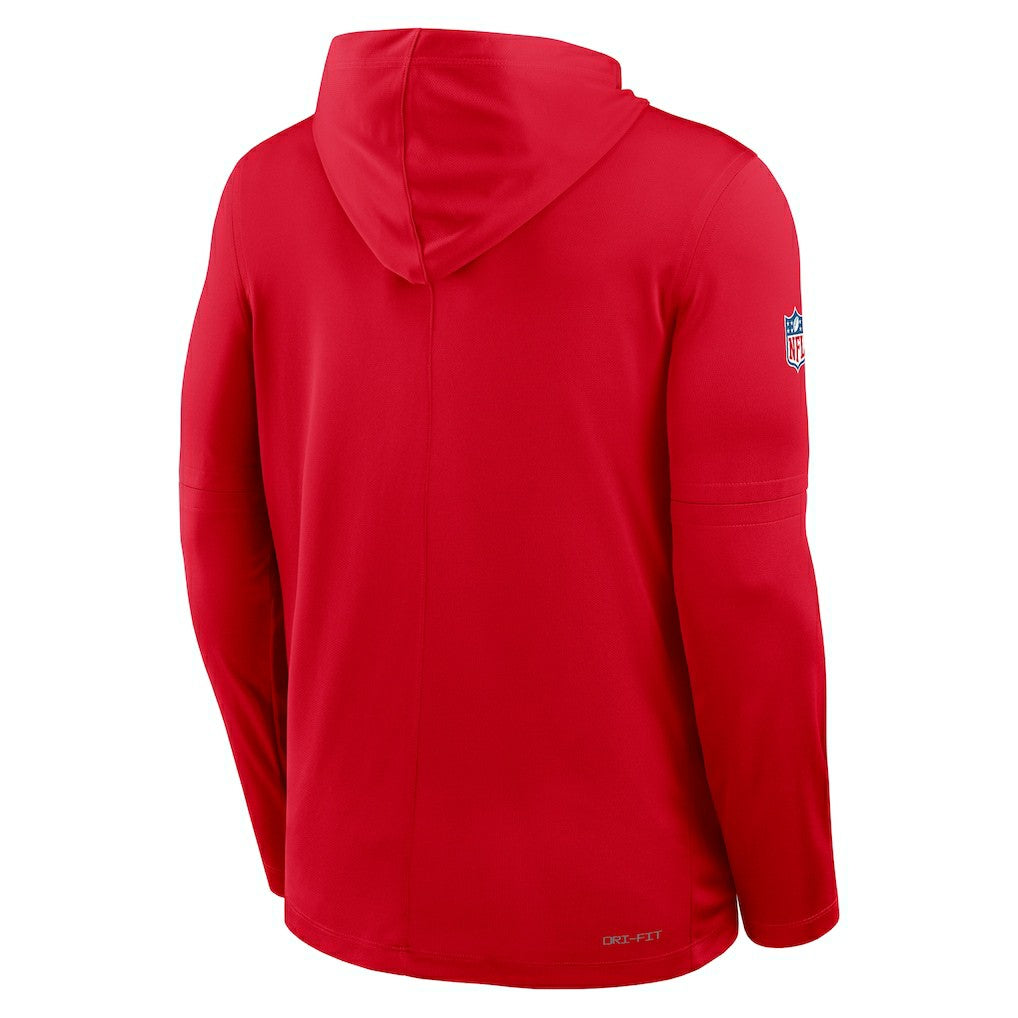Kansas City Chiefs Big & Tall Sideline Dri-FIT Long Sleeve Hoodie T-Shirt - Red | Nike sale