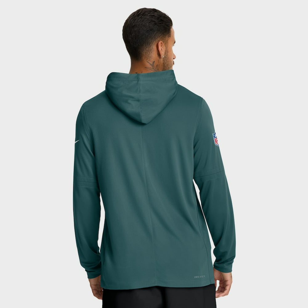 Philadelphia Eagles Big & Tall Sideline Dri-FIT Long Sleeve Hoodie T-Shirt - Midnight Green | Nike cheap