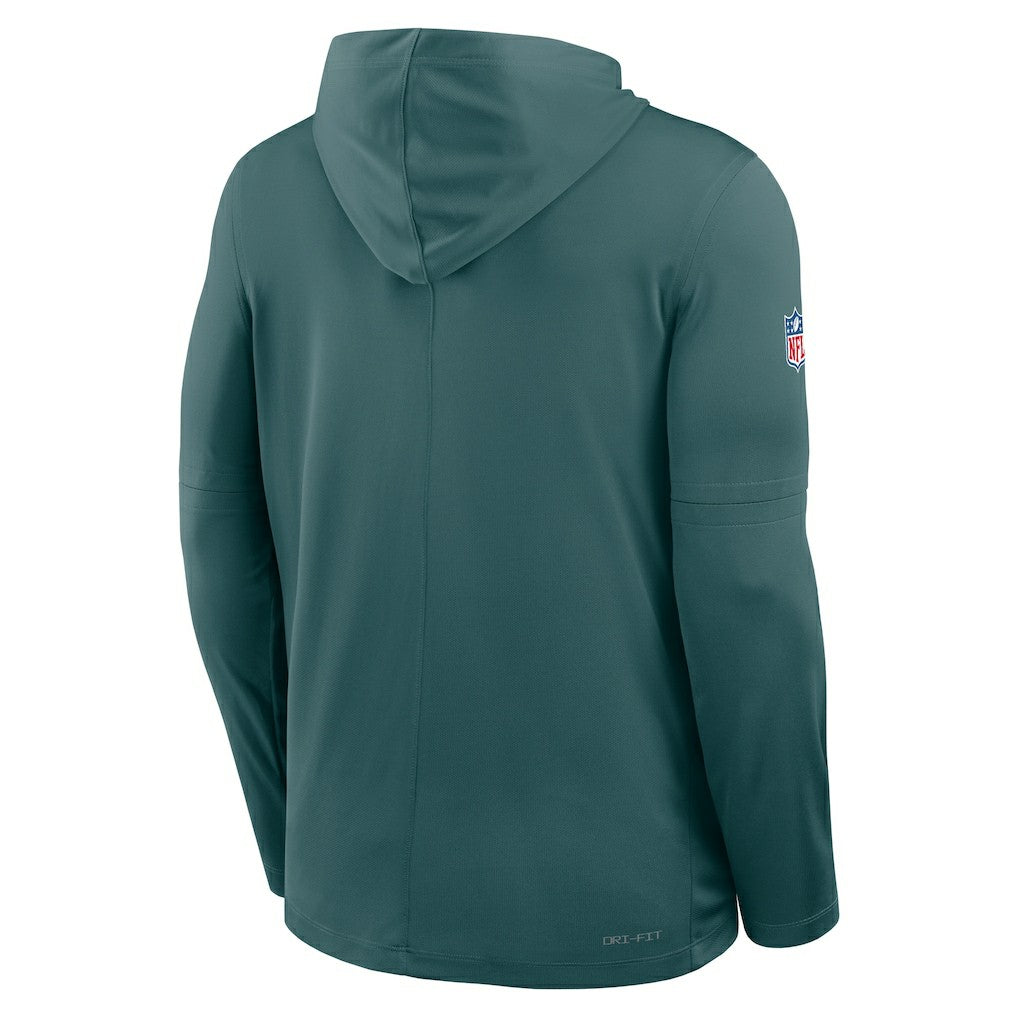 Philadelphia Eagles Big & Tall Sideline Dri-FIT Long Sleeve Hoodie T-Shirt - Midnight Green | Nike cheap