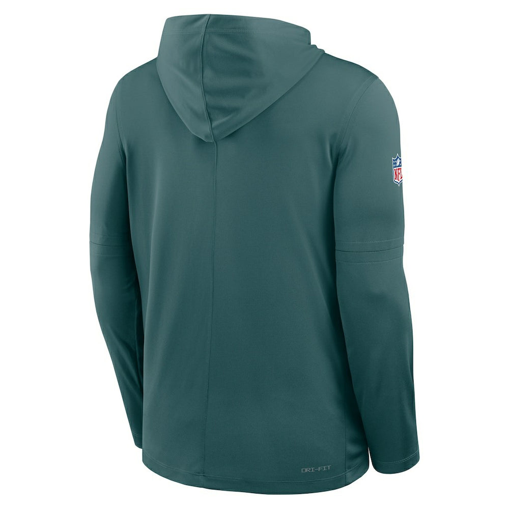 Philadelphia Eagles Big & Tall Sideline Dri-FIT Long Sleeve Hoodie T-Shirt - Midnight Green | Nike cheap