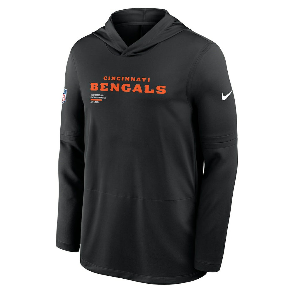 Cincinnati Bengals Big & Tall Sideline Dri-FIT Long Sleeve Hoodie T-Shirt - Black | Nike sale