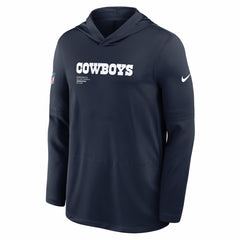 Dallas Cowboys Big & Tall Sideline Dri-FIT Long Sleeve Hoodie T-Shirt - Navy | Nike sale