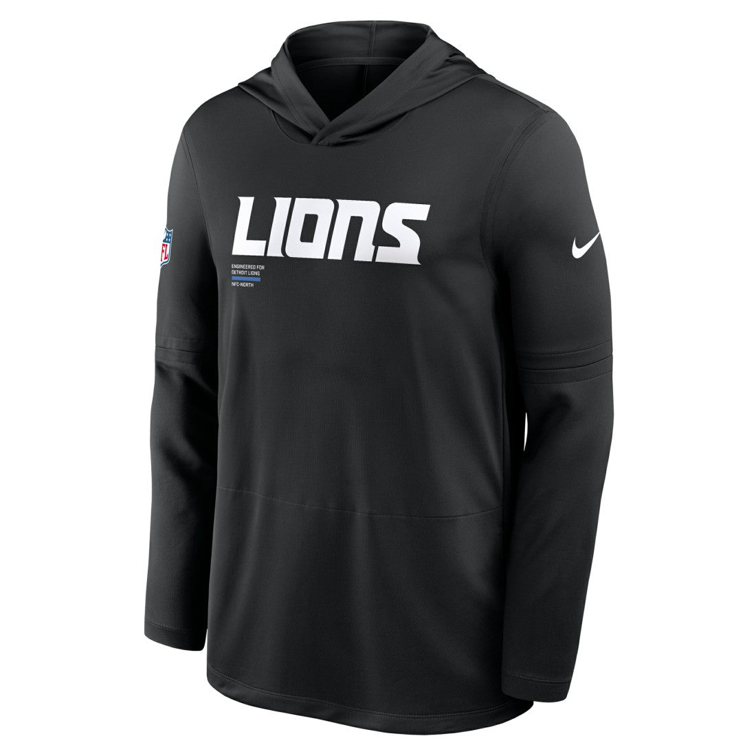 Detroit Lions Big & Tall Sideline Dri-FIT Long Sleeve Hoodie T-Shirt - Black | Nike discount