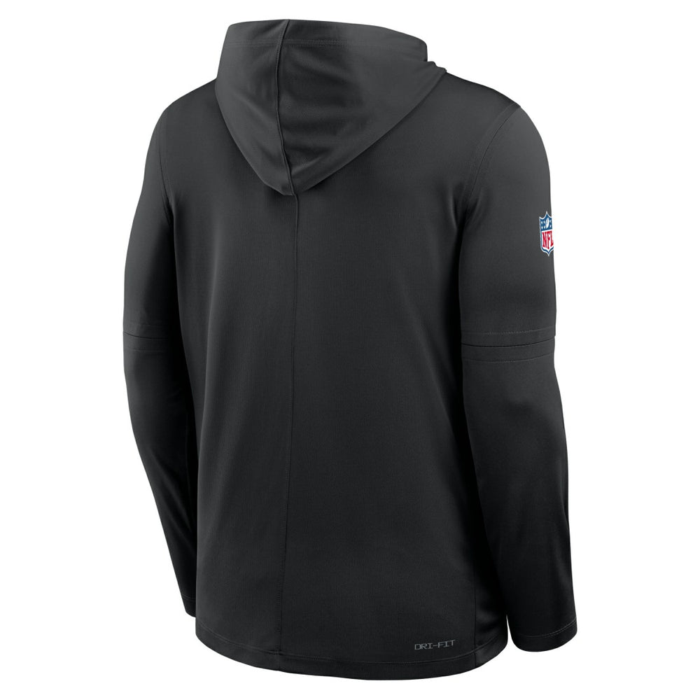 Detroit Lions Big & Tall Sideline Dri-FIT Long Sleeve Hoodie T-Shirt - Black | Nike discount