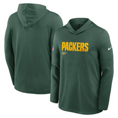 Green Bay Packers Big & Tall Sideline Dri-FIT Long Sleeve Hoodie T-Shirt - Green | Nike on sale