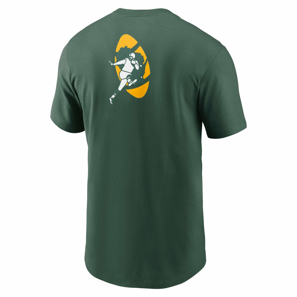 Green Bay Packers Rewind Front and Back Hit Essential T-Shirt - Green | Nike discount