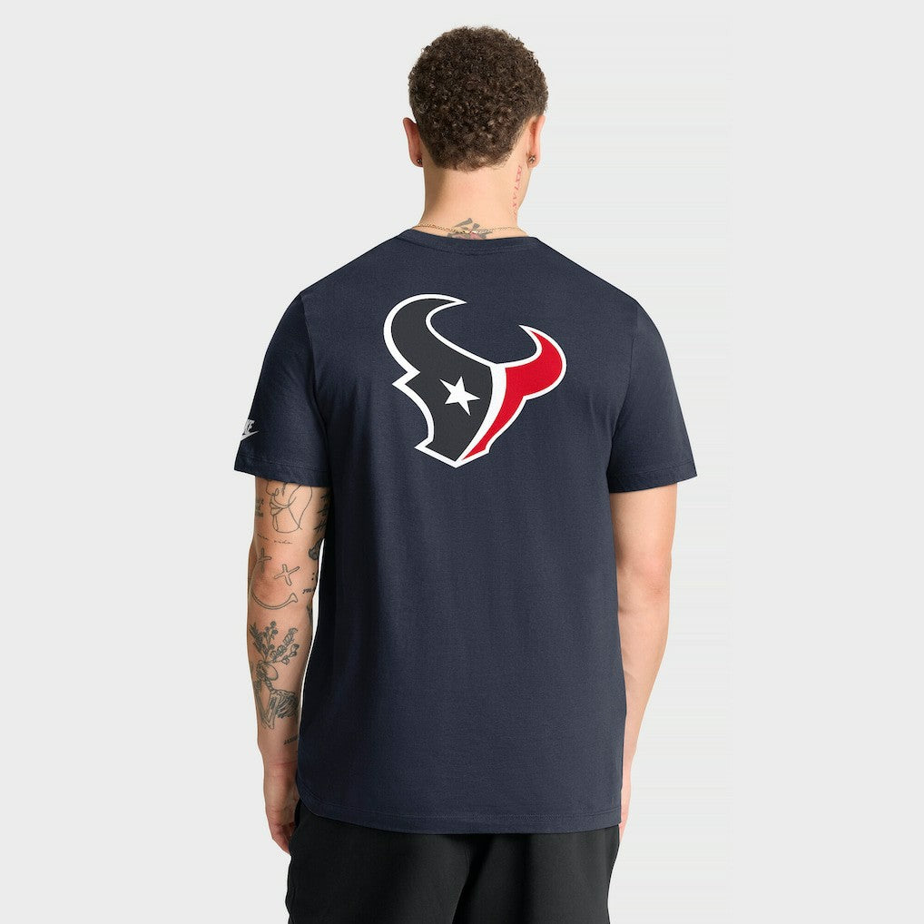 Houston Texans Rewind Front and Back Hit Essential T-Shirt - Navy | Nike on sale