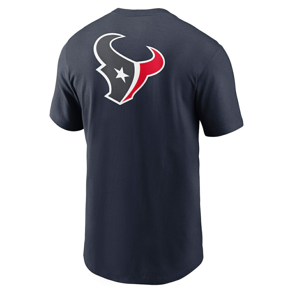 Houston Texans Rewind Front and Back Hit Essential T-Shirt - Navy | Nike on sale