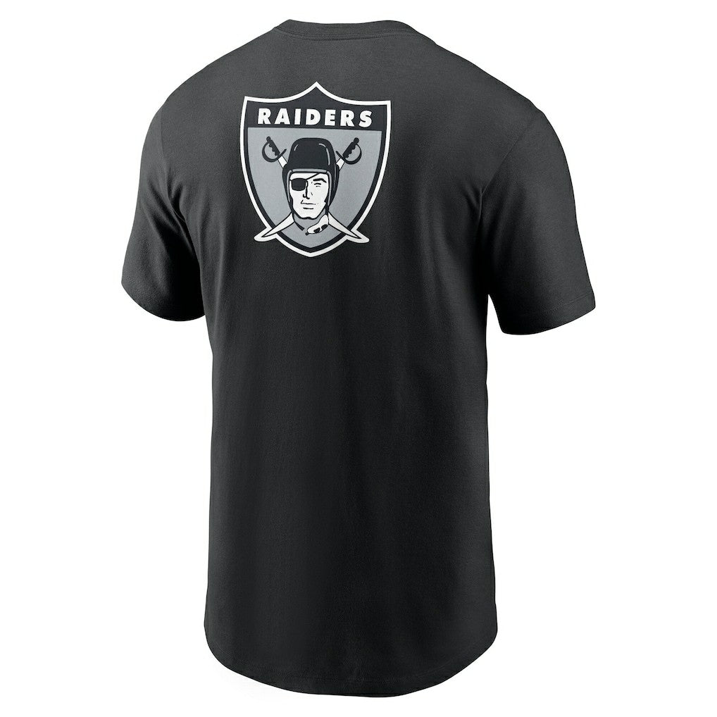 Las Vegas Raiders Rewind Front and Back Hit Essential T-Shirt - Black | Nike outlet
