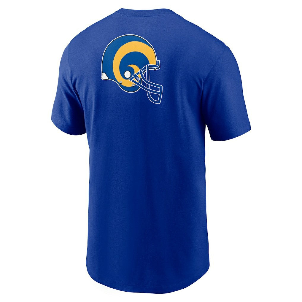 Los Angeles Rams Rewind Front and Back Hit Essential T-Shirt - Royal | Nike on sale