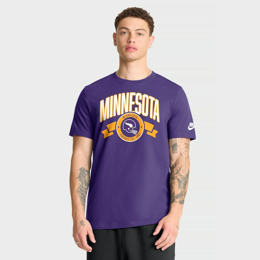 Minnesota Vikings Rewind Front and Back Hit Essential T-Shirt - Purple | Nike for sale