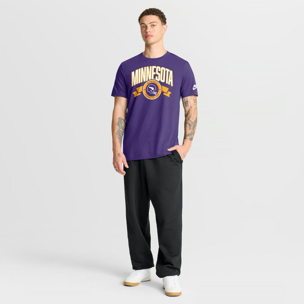 Minnesota Vikings Rewind Front and Back Hit Essential T-Shirt - Purple | Nike for sale