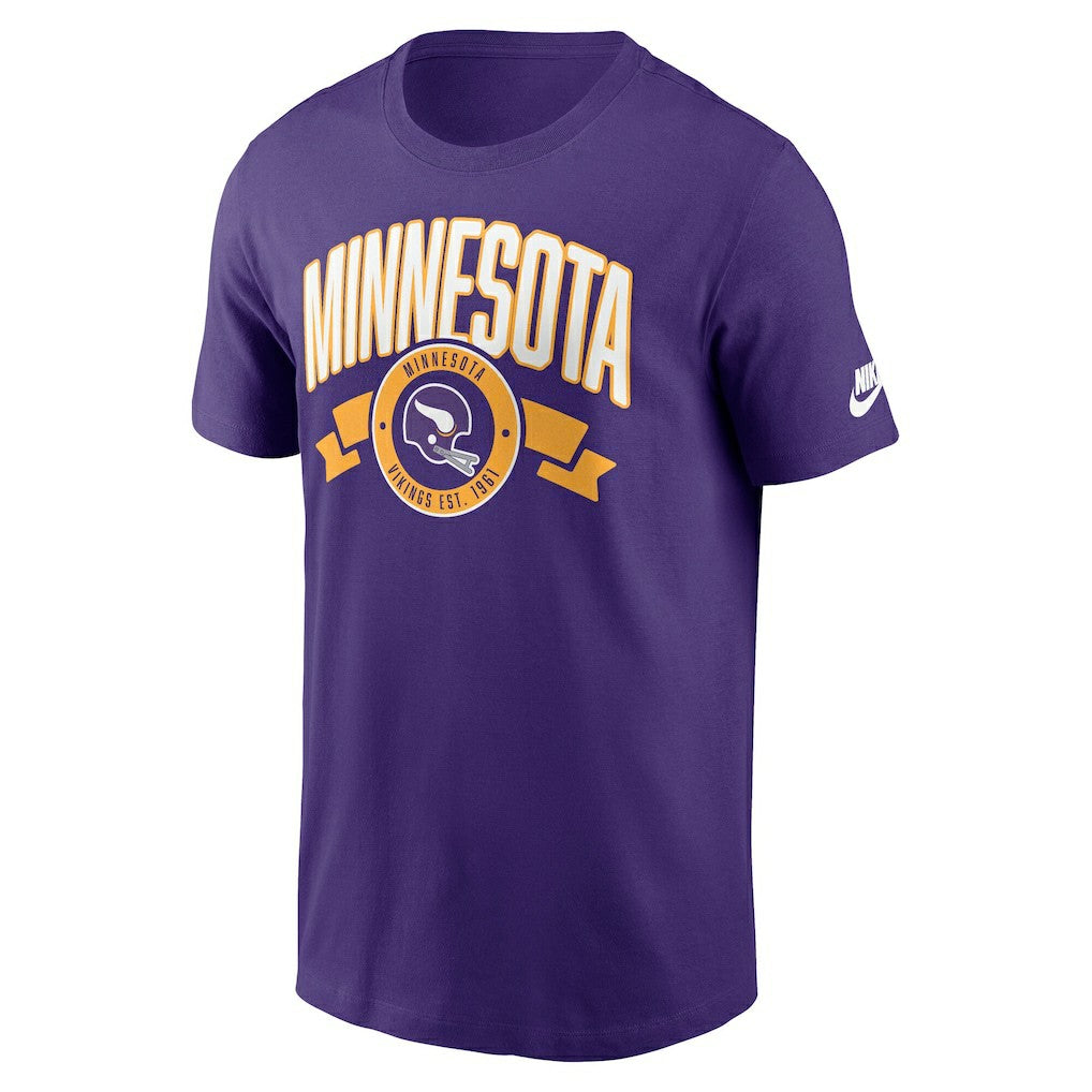 Minnesota Vikings Rewind Front and Back Hit Essential T-Shirt - Purple | Nike for sale