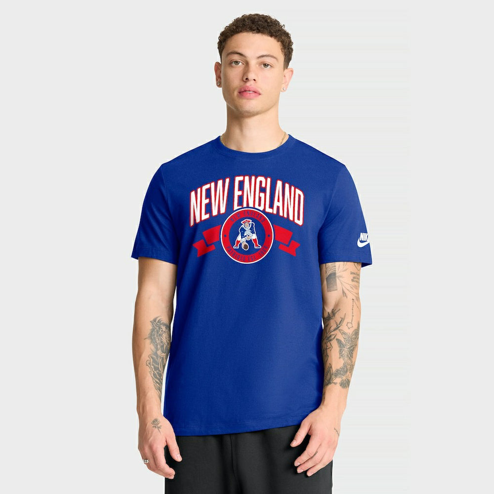 New England Patriots Rewind Front and Back Hit Essential T-Shirt - Royal | Nike cheap