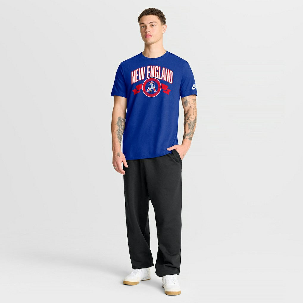 New England Patriots Rewind Front and Back Hit Essential T-Shirt - Royal | Nike cheap