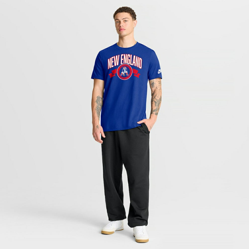 New England Patriots Rewind Front and Back Hit Essential T-Shirt - Royal | Nike cheap